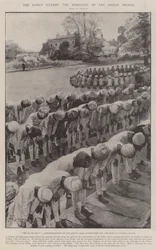 Die Krankheit des Königs, das Mitgefühl der indischen Truppen